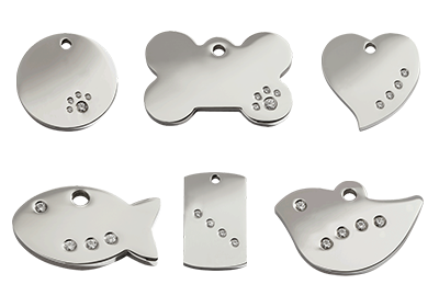 Diamante Pet Tags